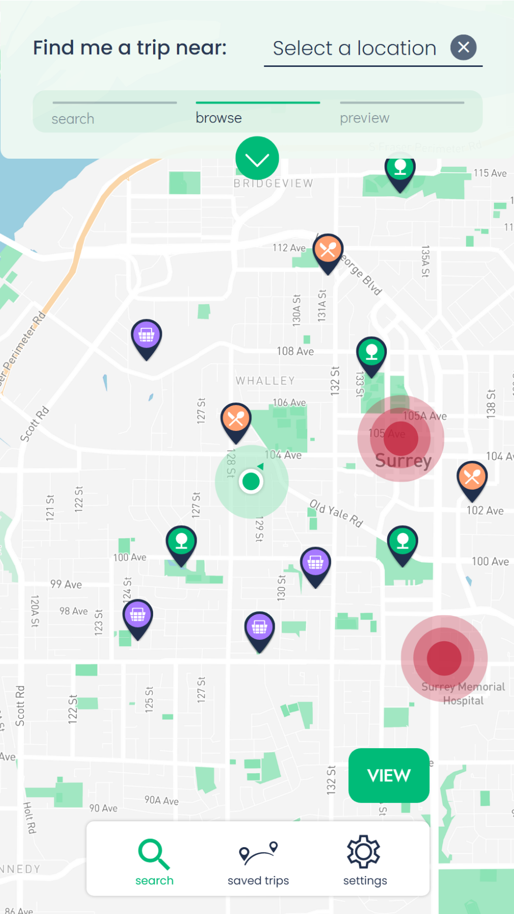 AWAY Application COVID Map